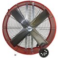 Maxx Air Portable Barrel Fan, 120 V, 2Speed, 4050 to 5000 cfm Air, Red BF30DD